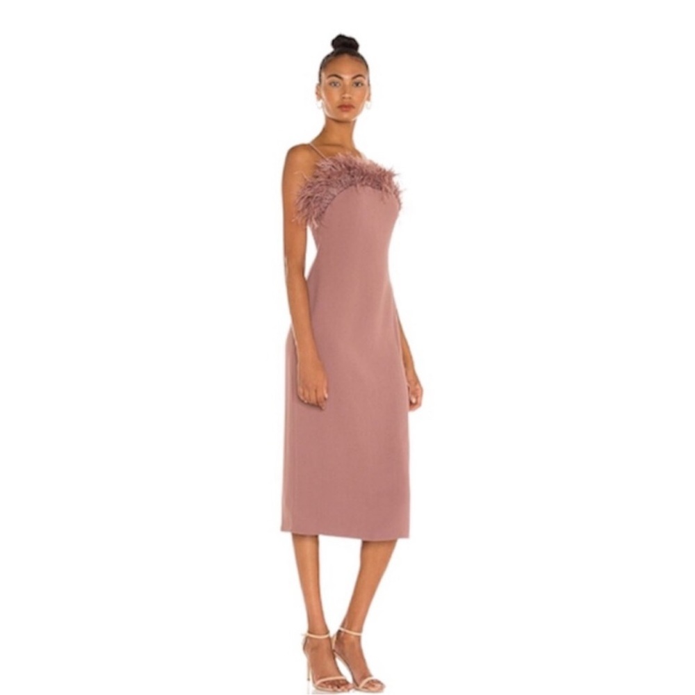 NEW NWT Elliatt Harley Feather Dress Mulberry Small Anthropologie